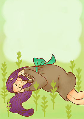 PSD 여자 일러스트 엄마 프레임 한명 초원 성인 임산부 임신 잠 국내일러스트 1 가족 사람 파일형식