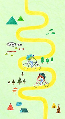 PSD 나무 여자 남자 길 일러스트 배낭 산 텐트 캠핑도구 성인 두명 자전거 캠핑 표지판 젖소 국내일러스트 식물 가방 레저 알림판 사람 바이크 도구 소 파일형식