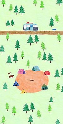 PSD 나무 길 일러스트 곰 텐트 캠핑도구 사람없음 캠핑 캠핑장 캠핑카 국내일러스트 식물 동물 포유류 자동차 레저 도구 파일형식