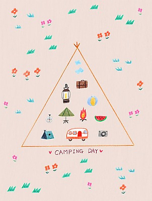 PSD 구름 꽃 일러스트 수박 텐트 캠핑도구 사람없음 카메라 캠핑 나침반 모닥불 비치볼 캠핑카 국내일러스트 자연요소 식물 과일 공 자동차 불 레저 바캉스용품 전자제품 도구 파일형식