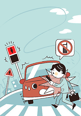 남자 서류가방 일러스트 자동차 한명 성인 스마트폰 금지 예절 횡단보도 위험 신호등 교통안전 적신호 프레임일러스트 국내일러스트 AI파일 1 육상교통 컨셉 가방 프레임 안전 사람 핸드폰 스마트기기 보행로 파일형식 벡터