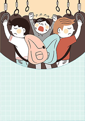 남자 일러스트 대중교통 손잡이 성인 세명 예절 백팩 공공예절 만원버스 프레임일러스트 국내일러스트 AI파일 교통수단 가방 버스 프레임 사람 파일형식 벡터