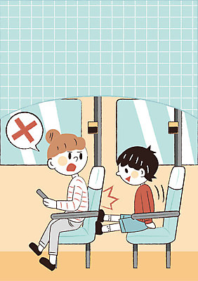 여자 남자 어린이 의자 일러스트 창문 버스 성인 두명 예절 공공예절 프레임일러스트 국내일러스트 AI파일 육상교통 가구 대중교통 프레임 사람 파일형식 벡터
