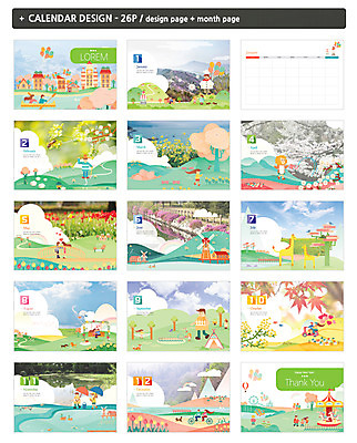 나무 템플릿 커플 사계절 여자 남자 꽃 ZIP 여행 가족 풍경 여러명 달력 탁상달력 인디자인 INDD 이미지템플릿 식물 계절 다수 관계 사람 파일형식