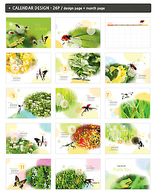 템플릿 ZIP 나비 곤충 잎 여러마리 자연 초원 사람없음 달력 잠자리 벌 청개구리 무당벌레 메뚜기 사마귀 쇠똥구리 탁상달력 인디자인 INDD 이미지템플릿 식물 동물 다수 개구리 생태계 파일형식