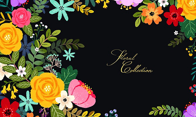 PSD 꽃 잎 꽃백그라운드 일러스트 프레임 사람없음 장미 튤립 꽃프레임 국내일러스트 식물 백그라운드 파일형식