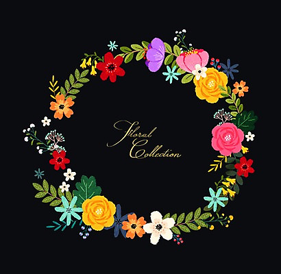 PSD 꽃 잎 꽃백그라운드 일러스트 프레임 사람없음 장미 튤립 원형프레임 꽃프레임 국내일러스트 식물 백그라운드 원형 파일형식