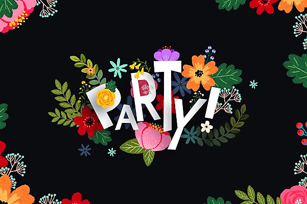 PSD 꽃 잎 꽃백그라운드 일러스트 타이포그라피 사람없음 장미 파티 튤립 국내일러스트 식물 문자 백그라운드 이벤트 파일형식