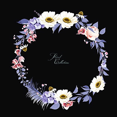 PSD 꽃 잎 꽃백그라운드 일러스트 프레임 사람없음 장미 수국 원형프레임 꽃프레임 국내일러스트 식물 백그라운드 원형 파일형식