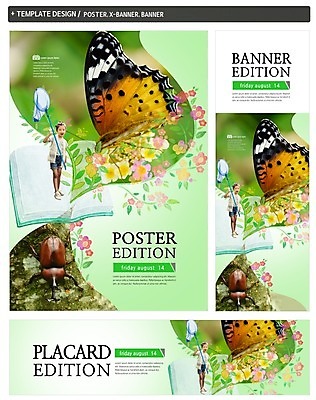 PSD 배너 배너템플릿 여자 가로배너 꽃 ZIP 포스터 세로배너 나비 한명 소녀 책 세트 한국인 현수막 체험학습 딱정벌레 곤충채집 채집망 식물 템플릿 1 어린이 곤충 사람 동양인 가로 세로 체험 수집 파일형식