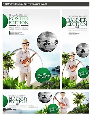 PSD 서양인 모자 배너 배너템플릿 남자 가로배너 ZIP 포스터 세로배너 여행 연주 태국 한명 웃음 20대 성인 해변 여름휴가 바캉스 세트 야자수 현수막 우쿨렐레 외국인 나무 템플릿 1 잡화 아시아 음악 바다 현악기 휴가 표정 사람 청년 가로 세로 파일형식 여름_계절