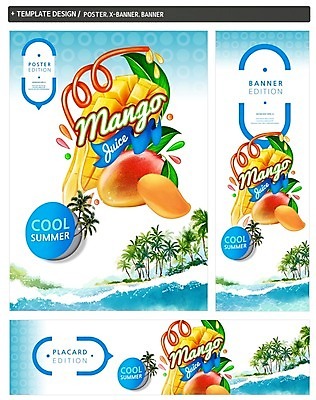 PSD 배너 배너템플릿 가로배너 ZIP 포스터 세로배너 음식 바다 빨대 사람없음 여름 세트 야자수 현수막 열대과일 망고 나무 템플릿 계절 과일 가로 세로 파일형식