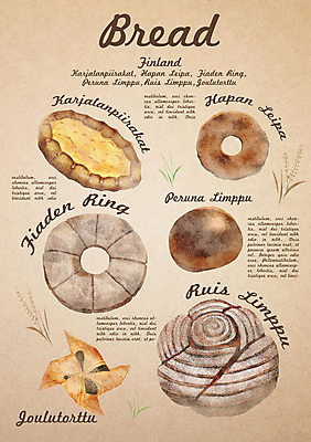 PSD 음식 빵 일러스트 디저트 종류 사람없음 페스츄리 국내일러스트 파일형식