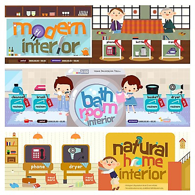 PSD 템플릿 배너 여자 남자 어린이 웹템플릿 책장 이벤트 여러명 성인 인테리어 세일 욕실 미용사 청소도구 전화기 모던 세탁기 이벤트배너 웹배너 이미지템플릿 직업 디자인 가구 다수 사람 가전제품 도구 청소 파일형식