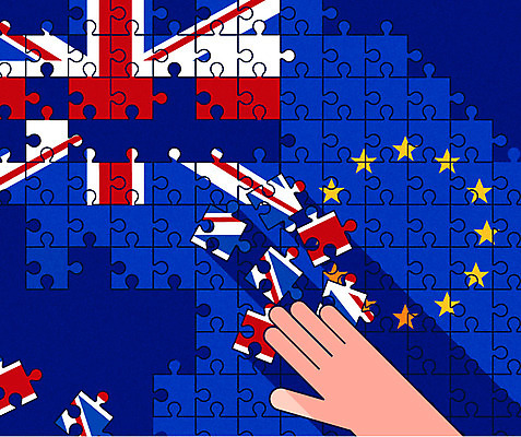 손 일러스트 영국 신체부위 경제 퍼즐 사회이슈 퍼즐조각 유엔 유엔기 브렉시트 국내일러스트 AI파일 유럽 조각 컨셉 사람 파일형식 벡터
