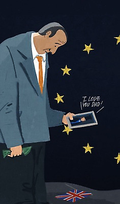 PSD 남자 지폐 일러스트 영국 한명 정장 성인 경제 사회이슈 고민 졸업사진 유엔 유엔기 브렉시트 국내일러스트 1 옷 감정 유럽 컨셉 돈 졸업 사람 파일형식