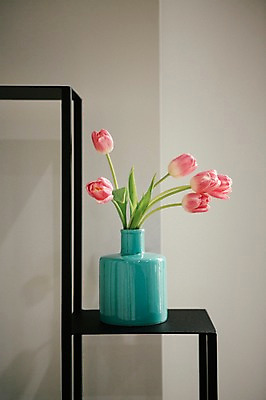 포토 JPG 꽃 스튜디오 선반 실내 사람없음 장식 인테리어 꽃병 튤립 오브젝트 스타일링 국내포토 식물 디자인 가구 내부 파일형식