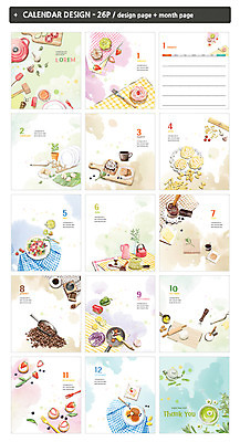 템플릿 ZIP 커피 음식 채소 과일 사람없음 원두 달력 탁상달력 인디자인 INDD 이미지템플릿 음료 파일형식