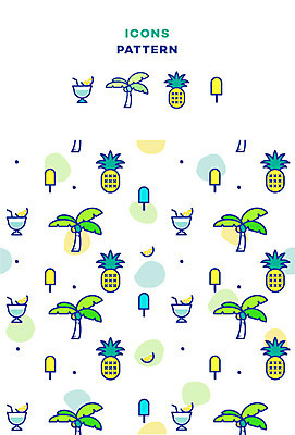 아이콘 음료 패턴 아이스크림 사람없음 여름휴가 바캉스 야자수 패턴백그라운드 파인애플 막대아이스크림 2D아이콘 AI파일 나무 백그라운드 무늬 과일 휴가 디저트 열대과일 파일형식 벡터 여름_계절
