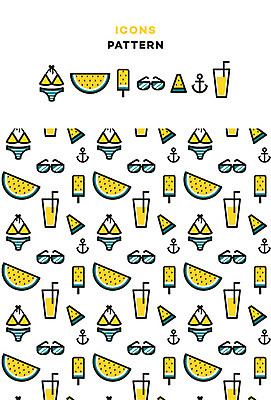 아이콘 음료 패턴 수박 사람없음 여름휴가 바캉스 비키니 선글라스 패턴백그라운드 닻 막대아이스크림 2D아이콘 AI파일 수영복 안경 백그라운드 무늬 과일 휴가 아이스크림 파일형식 벡터 여름_계절