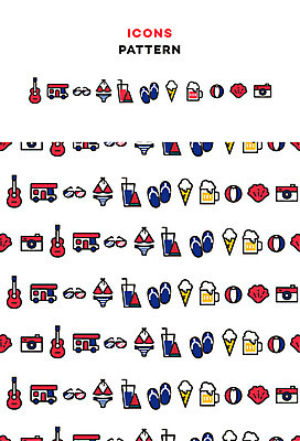 아이콘 음료 패턴 조개 수박 맥주 사람없음 여름휴가 바캉스 비키니 선글라스 카메라 패턴백그라운드 기타 쪼리 비치볼 맥주잔 캠핑카 아이스크림콘 2D아이콘 AI파일 수영복 안경 백그라운드 무늬 술잔 과일 공 자동차 현악기 휴가 어패류 바캉스용품 주류 전자제품 샌들 콘 파일형식 벡터 여름_계절