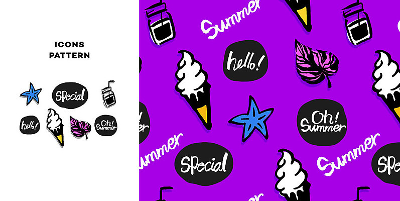 아이콘 음료 패턴 나뭇잎 불가사리 사람없음 여름휴가 바캉스 패턴백그라운드 아이스크림콘 안녕 스페셜 2D아이콘 AI파일 백그라운드 잎 무늬 휴가 극피동물 인사 콘 파일형식 벡터 여름_계절
