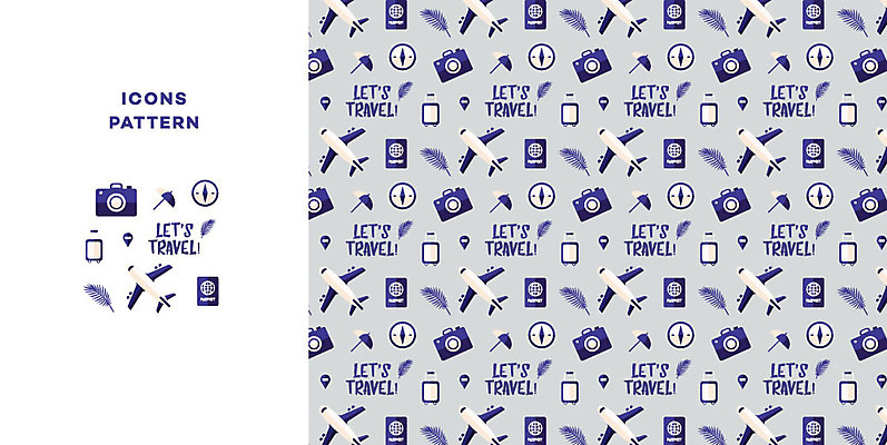 아이콘 여행 패턴 나뭇잎 비행기 사람없음 여름휴가 바캉스 카메라 캐리어 패턴백그라운드 파라솔 나침반 여권 2D아이콘 AI파일 백그라운드 잎 무늬 항공교통 휴가 대중교통 전자제품 여행가방 파일형식 벡터 여름_계절