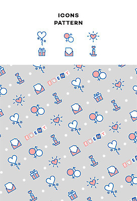 아이콘 패턴 초 편지봉투 이벤트 사람없음 선물상자 패턴백그라운드 하트 풍선 성별기호 2D아이콘 AI파일 모양 기호 백그라운드 무늬 봉투 선물 상자 편지 성별 파일형식 벡터