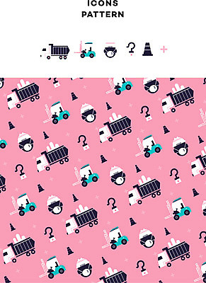 아이콘 건축 패턴 건설업 사람없음 트럭 패턴백그라운드 운반 갈고리 지게차 칼라콘 2D아이콘 AI파일 산업 백그라운드 무늬 자동차 중장비 안전장비 파일형식 벡터