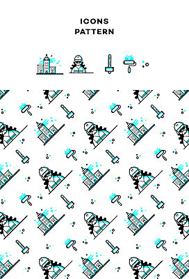 아이콘 남자 건축 패턴 노동자 건설업 빌딩 여러명 성인 패턴백그라운드 망치 페인트롤러 2D아이콘 AI파일 직업 산업 다수 백그라운드 무늬 사람 건물 공구 파일형식 벡터