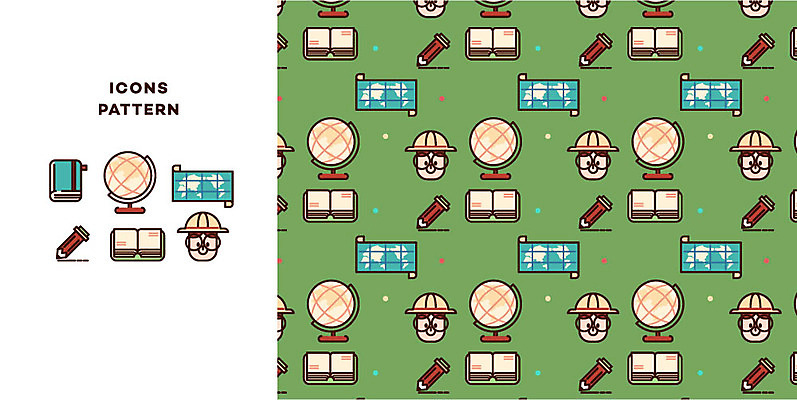 아이콘 교육 남자 어린이 지도 패턴 여러명 책 연필 지구본 패턴백그라운드 라인아이콘 얼굴모양 2D아이콘 AI파일 모양 얼굴 다수 백그라운드 무늬 학용품 사람 필기구 파일형식 벡터