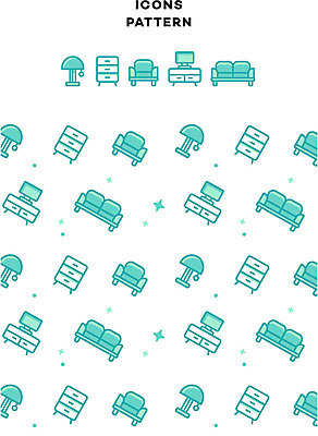아이콘 가구 패턴 사람없음 인테리어 소파 텔레비전 패턴백그라운드 스탠드 서랍장 2D아이콘 AI파일 디자인 생활용품 백그라운드 무늬 의자 조명 전자제품 파일형식 벡터