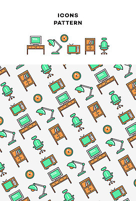 아이콘 시계 가구 패턴 의자 사람없음 인테리어 텔레비전 패턴백그라운드 스탠드 서랍장 2D아이콘 AI파일 디자인 생활용품 백그라운드 무늬 조명 전자제품 파일형식 벡터