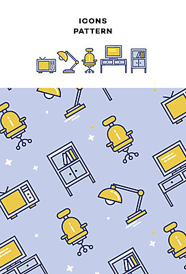 아이콘 가구 패턴 의자 사람없음 인테리어 텔레비전 패턴백그라운드 스탠드 서랍장 2D아이콘 AI파일 디자인 생활용품 백그라운드 무늬 조명 전자제품 파일형식 벡터