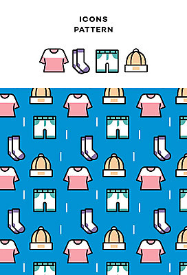 아이콘 모자 옷 티셔츠 패턴 바지 양말 사람없음 뷰티 패턴백그라운드 2D아이콘 AI파일 잡화 백그라운드 셔츠 무늬 하의 파일형식 벡터