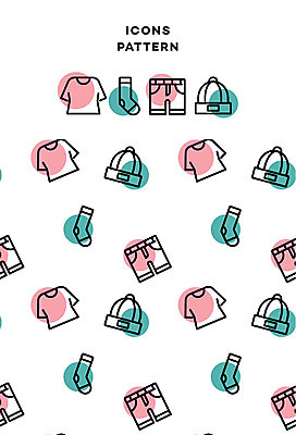 아이콘 모자 옷 티셔츠 패턴 바지 양말 사람없음 뷰티 패턴백그라운드 2D아이콘 AI파일 잡화 백그라운드 셔츠 무늬 하의 파일형식 벡터
