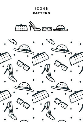 아이콘 모자 패턴 사람없음 선글라스 뷰티 패턴백그라운드 지갑 하이힐 2D아이콘 AI파일 잡화 안경 구두 백그라운드 무늬 여성화 파일형식 벡터