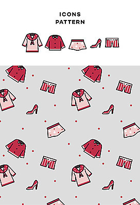 아이콘 옷 패션 티셔츠 패턴 바지 사람없음 치마 뷰티 패턴백그라운드 하이힐 2D아이콘 AI파일 구두 백그라운드 셔츠 무늬 하의 여성화 파일형식 벡터