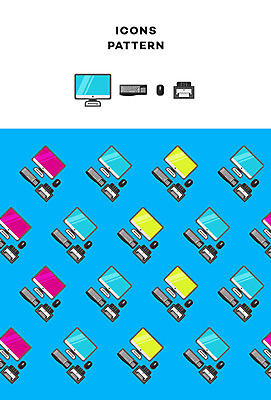 아이콘 패턴 사람없음 컴퓨터 모니터 가전제품 패턴백그라운드 키보드 마우스 인쇄기 2D아이콘 AI파일 백그라운드 무늬 전자제품 컴퓨터용품 파일형식 벡터