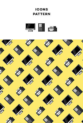 아이콘 패턴 사람없음 컴퓨터 모니터 가전제품 패턴백그라운드 인쇄기 2D아이콘 AI파일 백그라운드 무늬 전자제품 파일형식 벡터