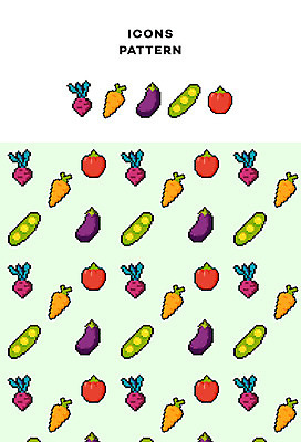 아이콘 패턴 채소 가지 파프리카 사람없음 당근 패턴백그라운드 완두콩 비트 2D아이콘 AI파일 백그라운드 무늬 콩 뿌리채소 파일형식 벡터