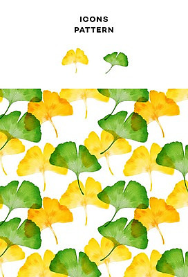 PSD 아이콘 ZIP 패턴 사람없음 패턴백그라운드 은행잎 2D아이콘 백그라운드 잎 무늬 파일형식