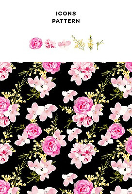 PSD 아이콘 꽃 ZIP 패턴 사람없음 장미 패턴백그라운드 풀잎 플라워패턴 2D아이콘 식물 백그라운드 잎 무늬 풀_식물 파일형식