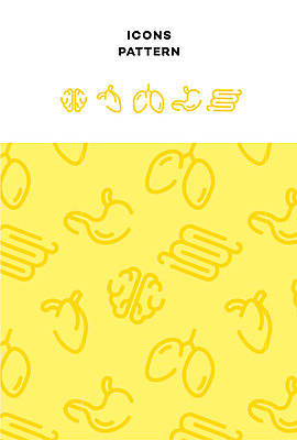 아이콘 패턴 의학 사람없음 패턴백그라운드 심장 허파 뇌 대장 위 2D아이콘 AI파일 백그라운드 무늬 장기_의학 호흡기관 방향 파일형식 벡터