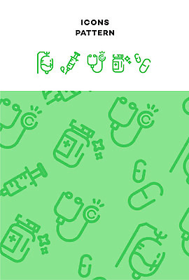 아이콘 패턴 의학 청진기 주사기 사람없음 알약 패턴백그라운드 약병 링거 2D아이콘 AI파일 백그라운드 무늬 의료기기 약 병_담는 파일형식 벡터