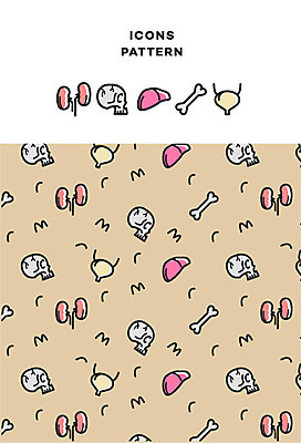 아이콘 패턴 의학 뼈 해골 사람없음 패턴백그라운드 신장 간 요도 2D아이콘 AI파일 백그라운드 무늬 장기_의학 비뇨기관 파일형식 벡터