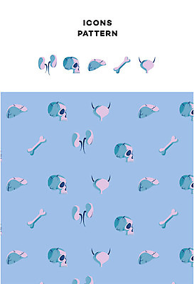 아이콘 패턴 의학 뼈 해골 사람없음 패턴백그라운드 신장 간 요도 2D아이콘 AI파일 백그라운드 무늬 장기_의학 비뇨기관 파일형식 벡터