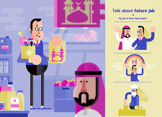 직업 캐릭터 남자 음식 일러스트 중동 직업캐릭터 여러명 성인 이슬람교 할랄 국내일러스트 일러캐릭터 AI파일 나라 종교 다수 사람 파일형식 벡터