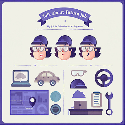 직업 캐릭터 남자 일러스트 자동차 고글 직업캐릭터 성인 세명 노트북 스패너 엔지니어 핸들 무인 자동차엔지니어 자율주행 국내일러스트 일러캐릭터 AI파일 육상교통 사람 전자제품 운전 공구 기술자 파일형식 벡터 4차산업