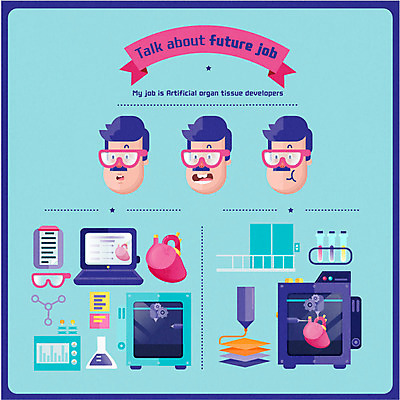직업 캐릭터 남자 일러스트 고글 직업캐릭터 성인 세명 노트북 기술자 제조 장기 인공 3D프린터 국내일러스트 일러캐릭터 AI파일 신체 사람 전자제품 인쇄기 파일형식 벡터